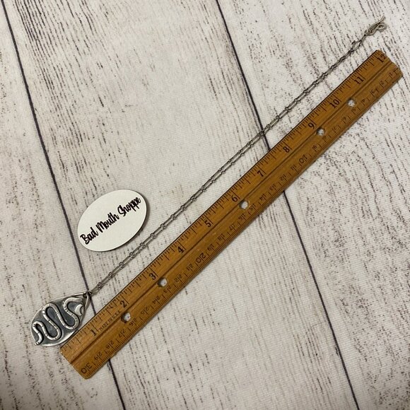 *Ruthless Fabrication Foxtrot Sterling Silver Cosmic Egg Snake Pendant Necklace - Picture 5 of 5